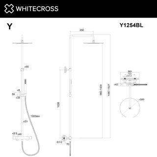 Душевая стойка термостатическая WHITECROSS Y Y1254CR хром